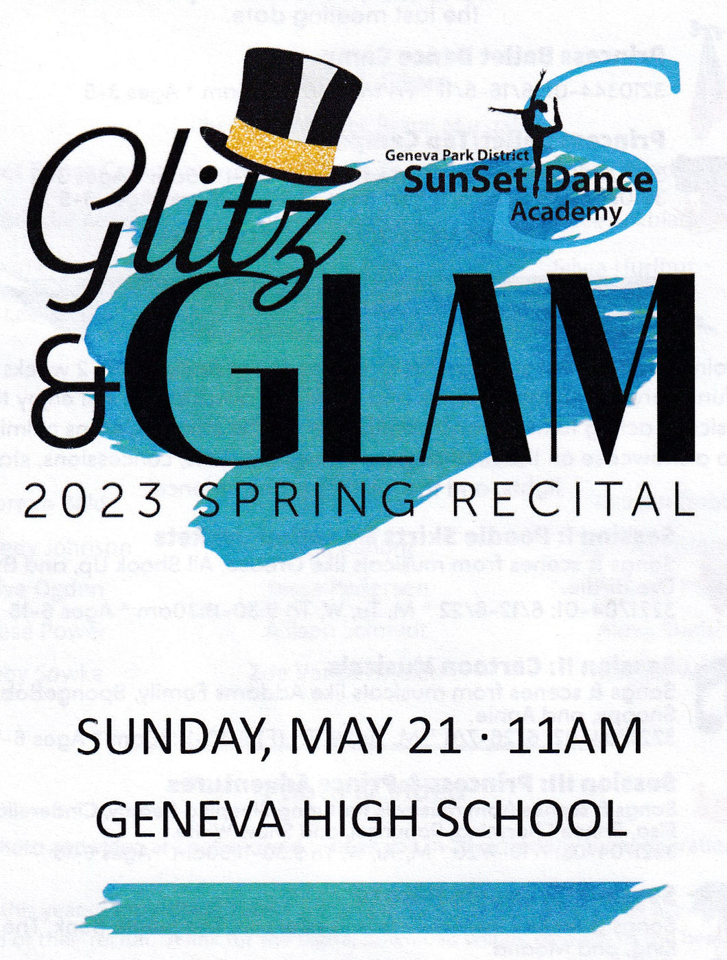 Geneva Park District Glitz & Glam - May 21, 2023 11:00 am - Absolute Video Services Batavia
